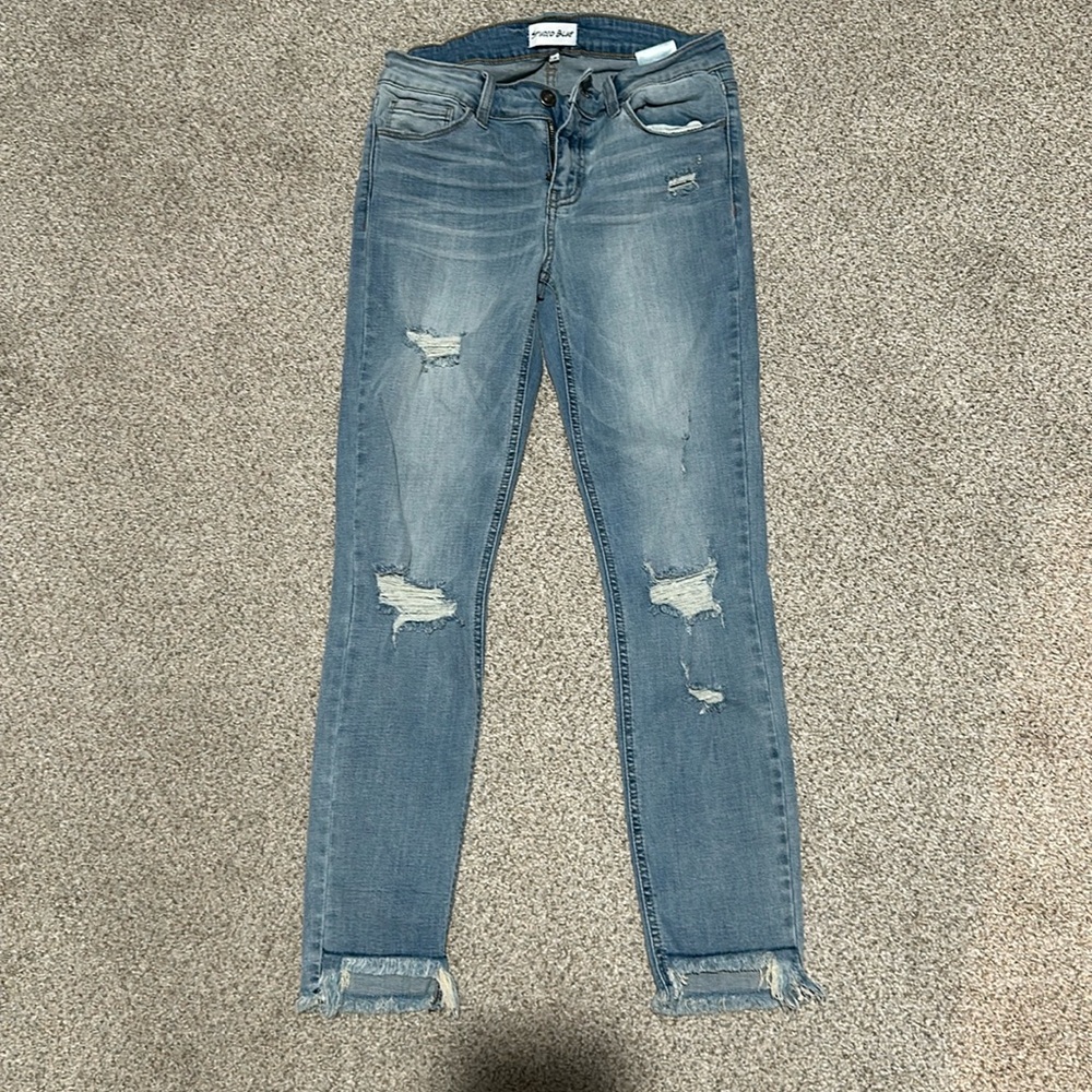 Slim straight leg jean